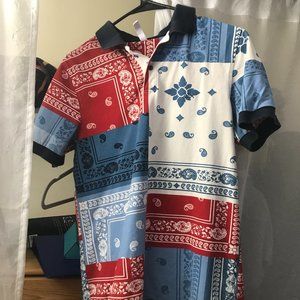 Sun68 Men's Patterned Polo Shirt